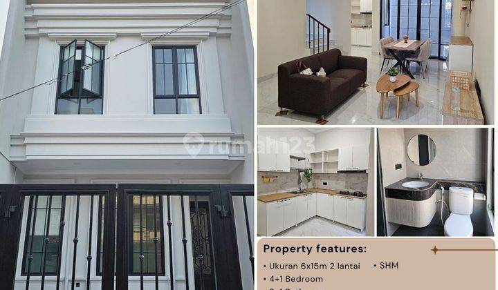 Dijual Rumah Baru Modern Janur Kuning 2 Lantai Full Furnished 1