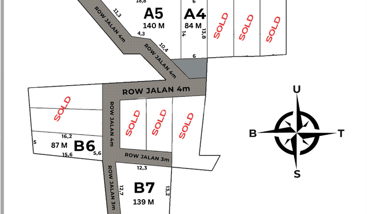 Dijual Tanah Kavling Angsuran 36X; Dekat Pasar Lemahabang 2