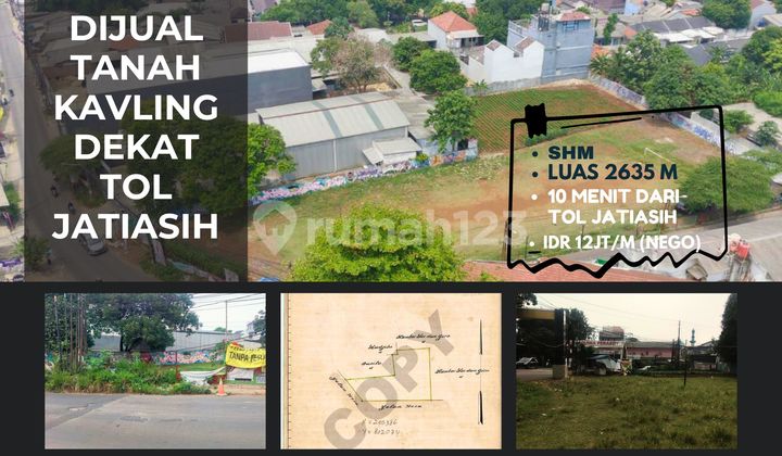 Dijual Tanah Lokasi Strategis di Jl. Parpostel Jatiasih, Hanya 10 Menit ke Tol Jorr