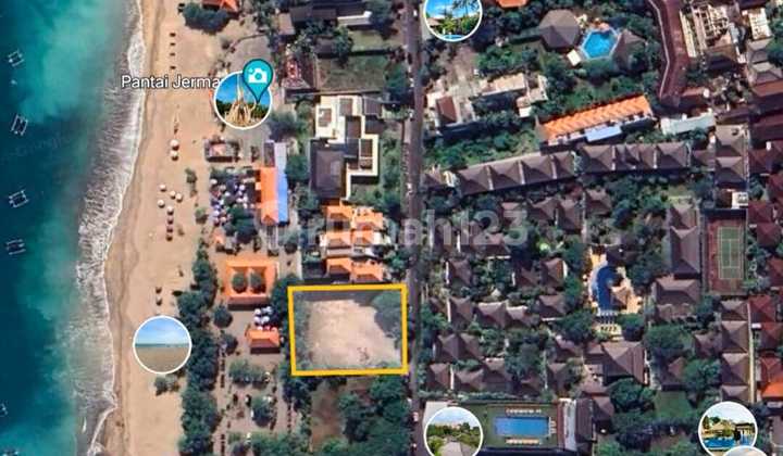 Tanah 4200m2 Beach Front di Pantai Jerman Kuta