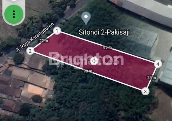 STRATEGIC LAND ON THE MAIN ROAD SIDE AT KARANGDUREN MAIN ROAD, PAKISAJI, MALANG REGENCY