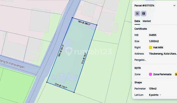 For Sale Rare Commercial Land on Subak Sari Main Road Berawa Canggu 2