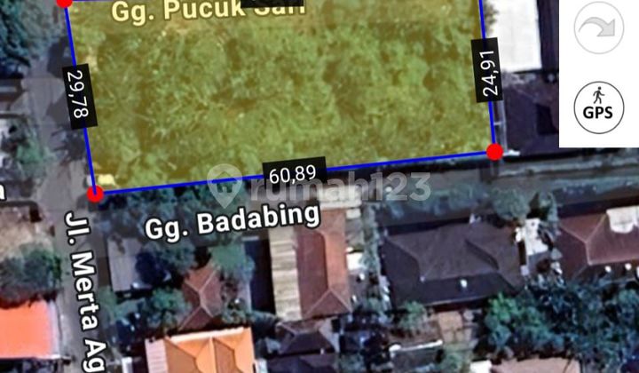 Di jual tanah  Lokasi di jln merta agung kerobokan kuta badung bali