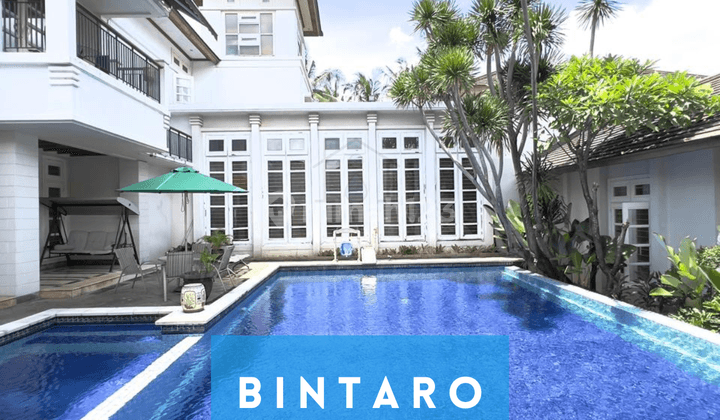 Rumah Modern Tropis Terawat Tanah Besar Private Pool Dalam Cluster 1