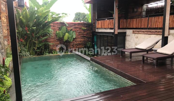 Furnished Wooden 2Br Villa For Rent In Canggu With Private Pool