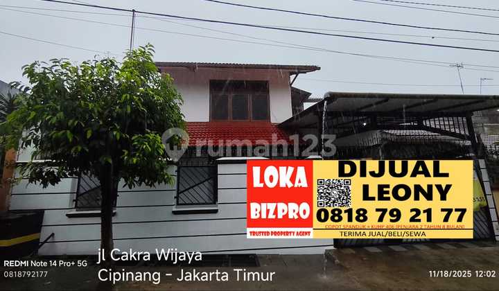 Rumah Jual Cakra wijaya Cipinang Jakarta Timur bebas banjir siap huni
