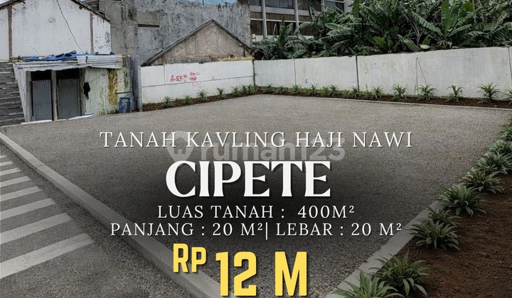 For Sale Premium Land Cipete Haji Nawi 400M Price 12M Ready to Build For Sale Premium Land Cipete Haji Nawi 400M Price 12M Ready to Build