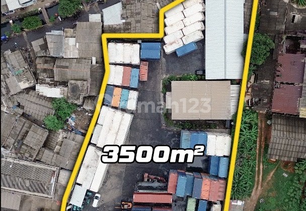 17 Juta per Meter, Luas Tanah 3500 m3, Ada Kantor, Tanah di Pegangsaan Dua