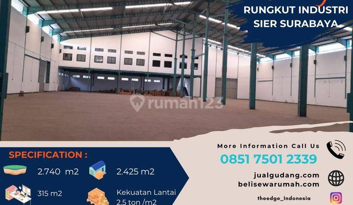 Disewakan Gudang Kawasan Sier Rungkut Surabaya Tinggi 9 Meter The EdGe 2