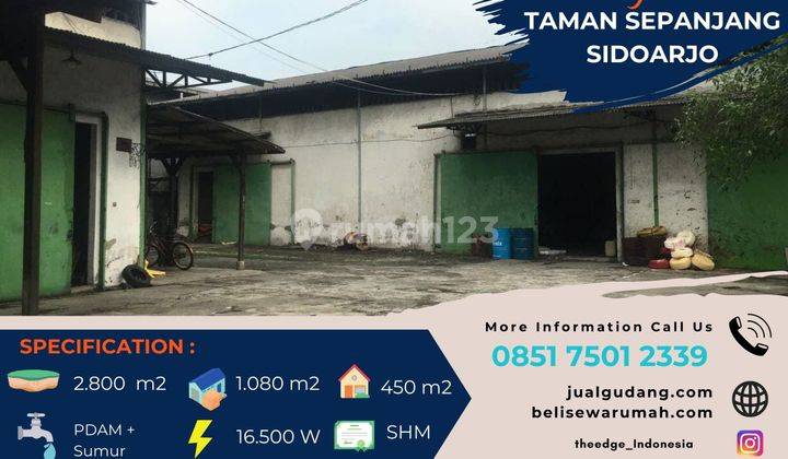 Dijual Rumah + Gudang SHM , Taman Sepanjang Sidoarjo The Edge 1