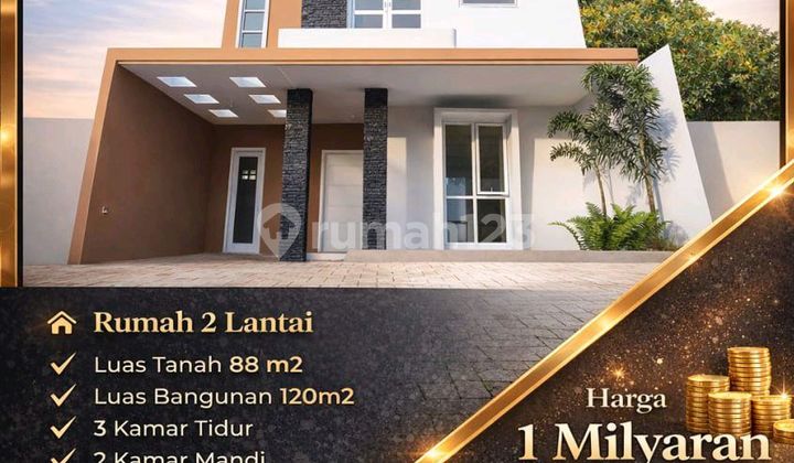 Rumah Townhouse Strategis Kota Bekasi Dekat Tol Stasiun LRT