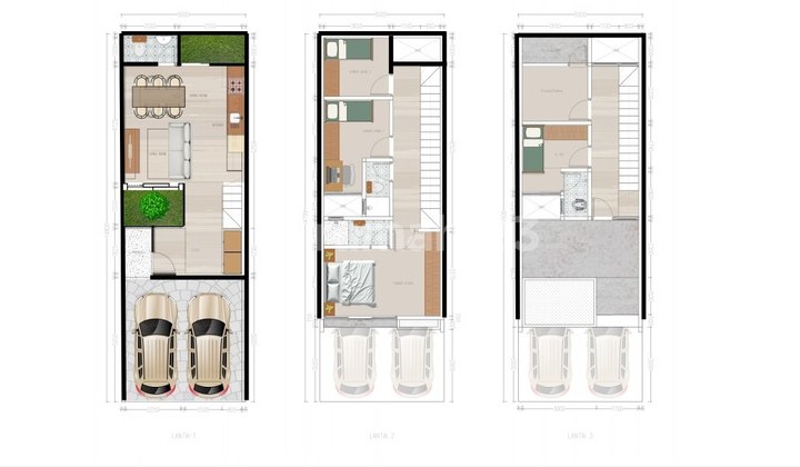 Rumah Townhouse Strategis Jakarta Dekat Mall Tol Stasiun Trans  2
