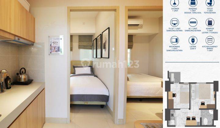 Jual 2 BR Apartement Osaka Riverview Furnished Murah  2