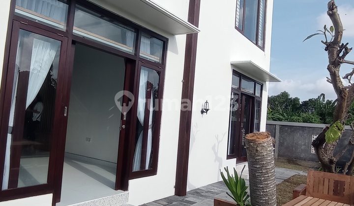 For Rent New 2-Story House with Rice Field View in Sempidi, Badung, Bali