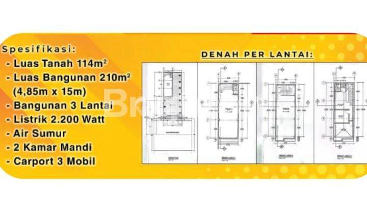 DIJUAL RUKO BARU 3 LANTAI DI JALAN BULUH INDAH ,DENPASAR 2