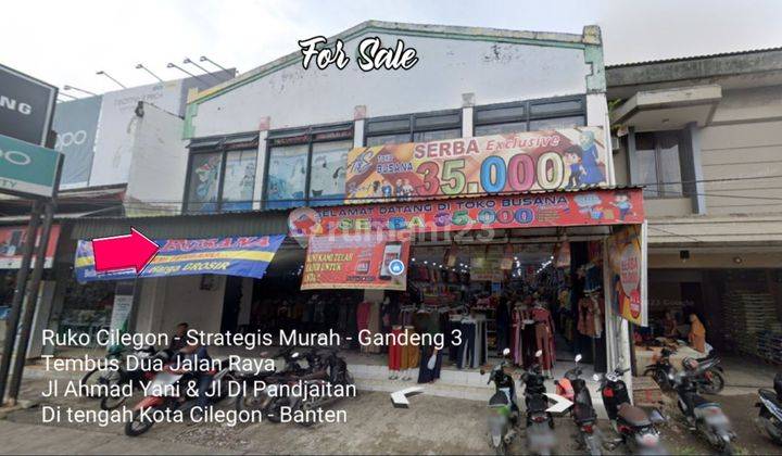 Ruko Cilegon Strategis - Hadap Dua Jalan Raya - Gandeng 3 di Jl Ahmad Yani 
Jl Pagebangan Bagus SHM 385 m² 1