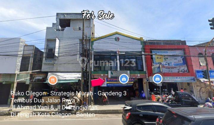 Ruko Cilegon Strategis - Hadap Dua Jalan Raya - Gandeng 3 di Jl Ahmad Yani 
Jl Pagebangan Bagus SHM 385 m² 2