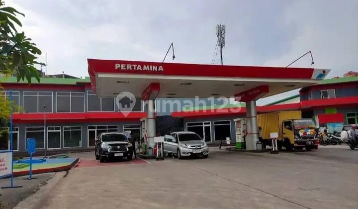 Active Gas Station in the City Center of Bandung Near the Toll Gate.