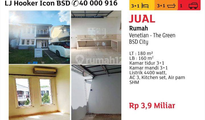 Rumah Hadap Timur Di The Green Bsd City 2 Lantai 1