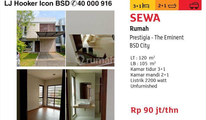 Rumah 3kamar tidur di BSD baru 1