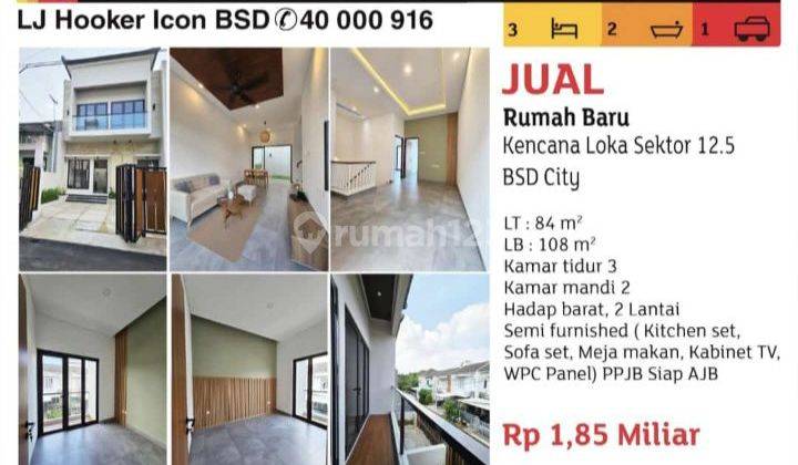 Rumah Mungil Bangunan Baru Di Kencana Loka Bsd 2 Lantai 1