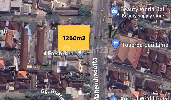 Rare Land on Mahendradata Main Road, Denpasar 1,256 m² 2