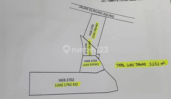 Land for Sale in Mount Agung Area, Pemecutan Db 1