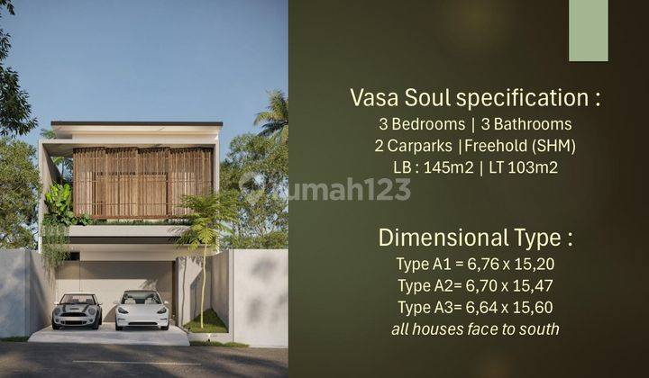 Jual Rumah Vasa Soul 2 Lantai di Renon Db 1