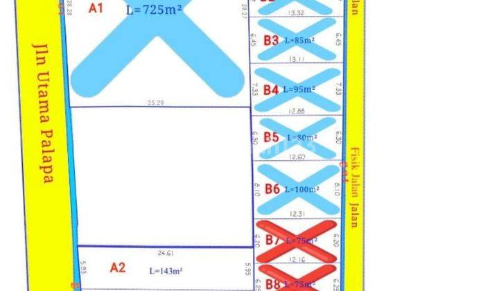 For Sale 2 Land Plots in Sesetan Area At 2