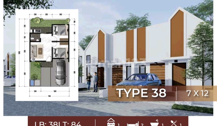 The Oso Waru, Rumah 1lt Modern 5 Menit Dri Merr