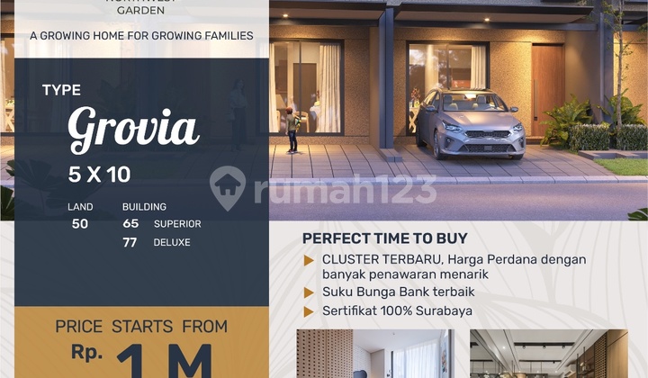 Citraland Northwest Garden , Pakal Benowo - Surabaya. Rumah Modern Start 900 Jutaan Aja.