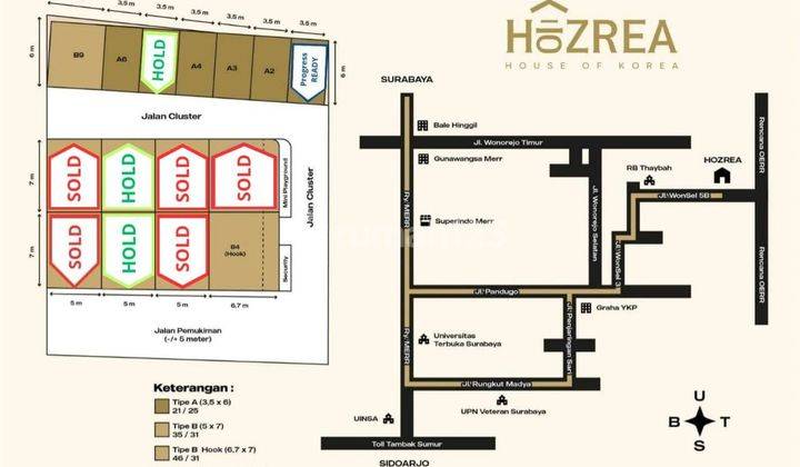 Hozrea , Rumah Konsep Korea Di Surabaya Gunung Anyar Wonorejo Selatan 1