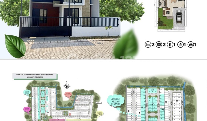 Bumi Papan Selaras Wonoayu Sidoarjo, Modern 1-Story and 2-Story Houses with Strategic Location Near the Toll Road