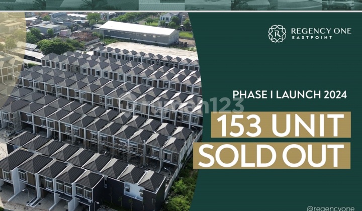 Regency One , Rumah 2lt Modern Di Surabaya Timur. Hanya 1km Dri East Coast Mall. 1
