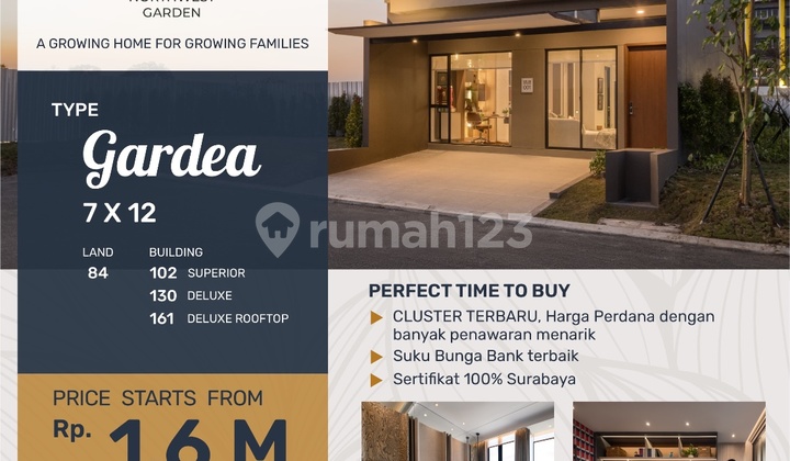 Citraland Northwest Garden , Pakal Benowo - Surabaya. Rumah Modern Start 900 Jutaan Aja. 2