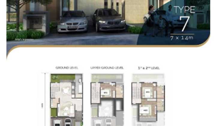 3 Story Split Level Ready to Occupy House – Semayang Asya Cluster, East Jakarta