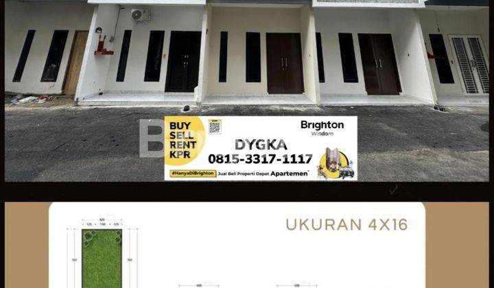 HUNIAN TOWNHOUSE MINIMALIS STRATEGIS DARI GLOBAL HAUS RESIDENCE Tipe A 4×16 DI KAWASAN PASAR 3 KRAKATAU MEDAN TEMBUNG. 1