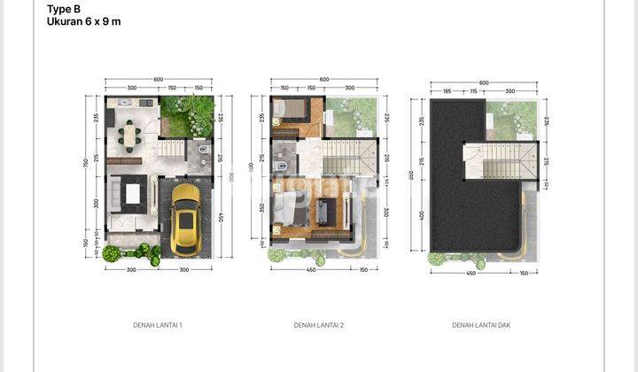 Hunian Villa Premium Minimalis dari VILLA MAYA HAUS Tipe 71 (6x9 m2) di Kawasan Bisnis Krakatau Medan Timur. 2