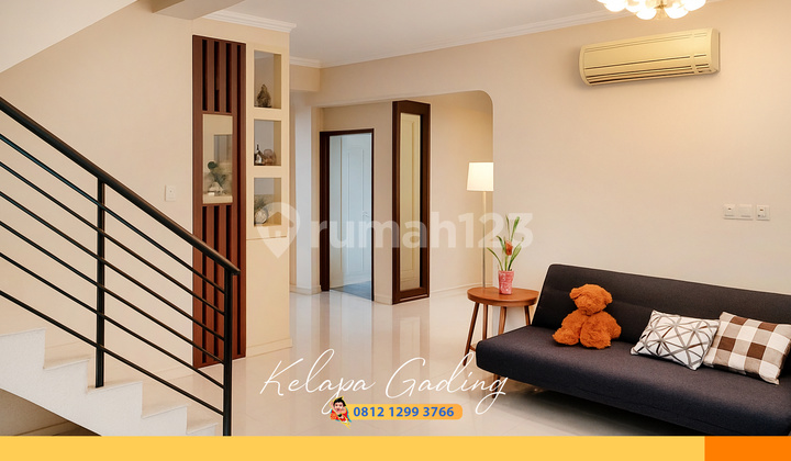 Jual Cepat Nih - Rumah Janur Elok 3 Lantai Bagus Renov