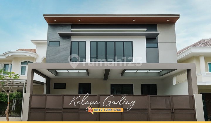 Rumah Lux Baru Kelapa Gading 3 Lantai Minimalis Cantik