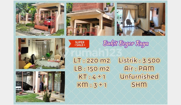 Hunian Asri & Elegan di Bukit Bogor Raya - Kesempatan Emas