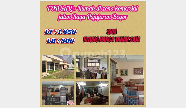 Properti Komersial Strategis di Jantung Kota Bogor Properti Komersial Strategis di Jantung Kota Bogor