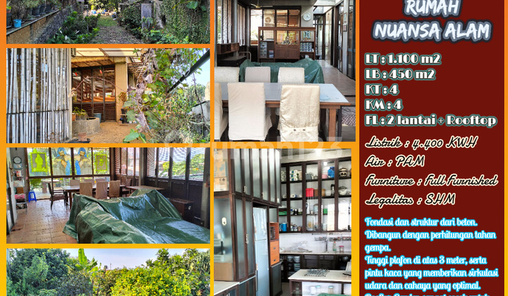 Rumah Mewah 1.100 M² + Rooftop View Gunung