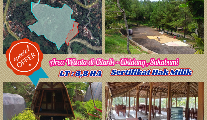 Extensive Land in the Tourism Development Zone of Cikidang, Sukabumi