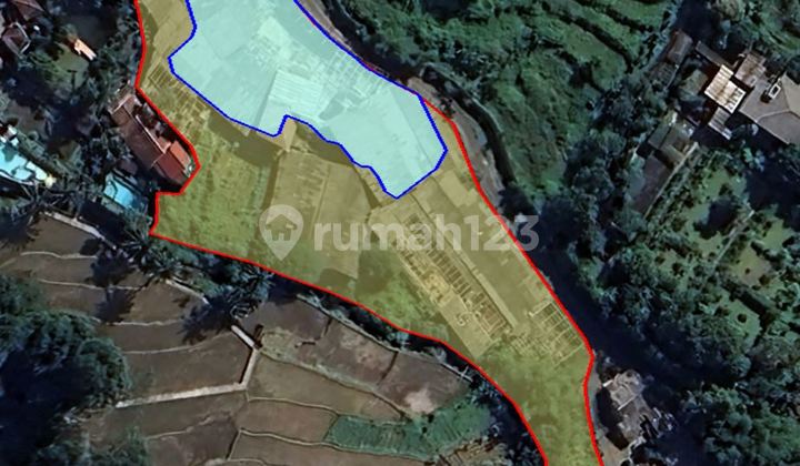 Tanah dan bangunan ex farm jamur view gunung di Ciawi Bogor