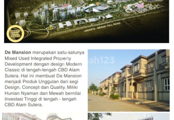 Disewa Dijual Kavling Commersil 3042 De Mansion Alam Sutera Tangerang  1