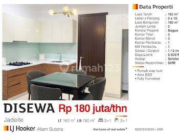 Disewa Rumah 2 Lantai Full Furnished Jadeite Bsd Tangerang Siap Huni Bagus  2