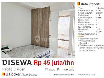 Di Sewa Apartemen Pacific Garden Alam Sutera Type Studio Sebelah Campus Binus , Seberang Mall Alam Sutera Cocok Buat Mahasiswa Mahasiswi 2