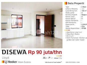 Di Sewa Aprtemen 2 BR The Lloyd Alam Sutera Bagus Siap Huni  2