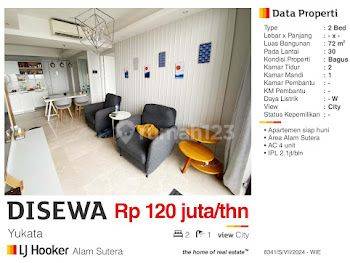 Di Sewa Apartemen 2 BR Yukata Alam Sutera Tangerang Bagus Fully Furnished Dekat Campus Binus Aso Dan Mall  1